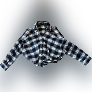 SHEIN Twist-front Flannel